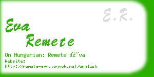 eva remete business card